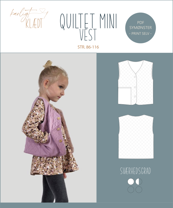 Quiltet Mini Vest - Billede 2