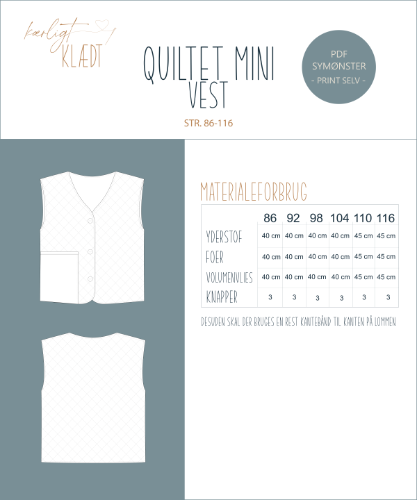 Quiltet Mini Vest - Billede 17