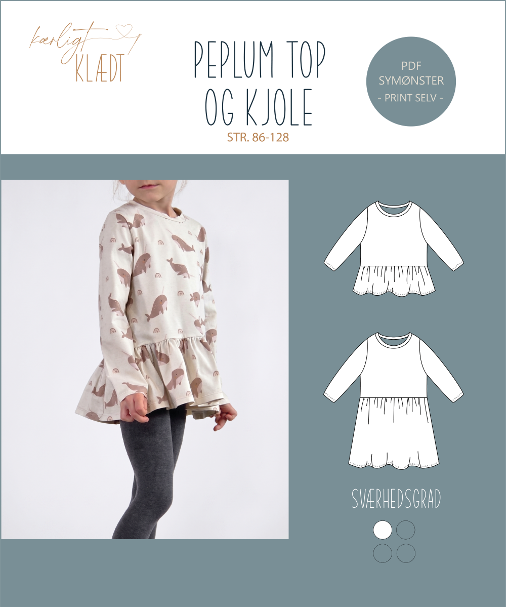 Peplum Top og Kjole symønster